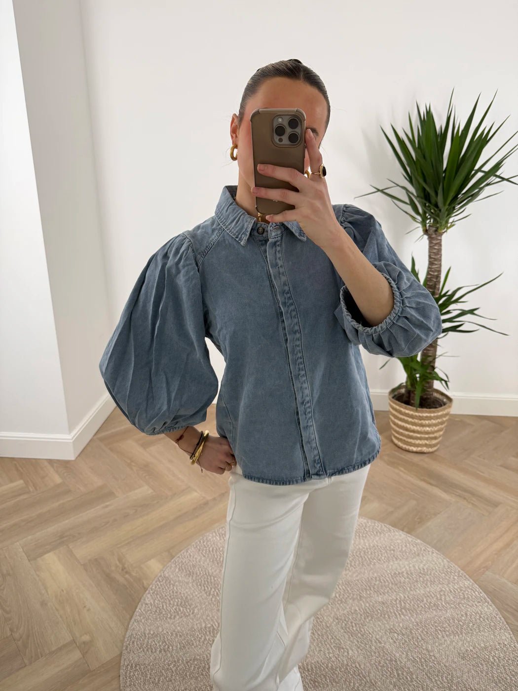 Ella denim blouse pofmouw - Project 35