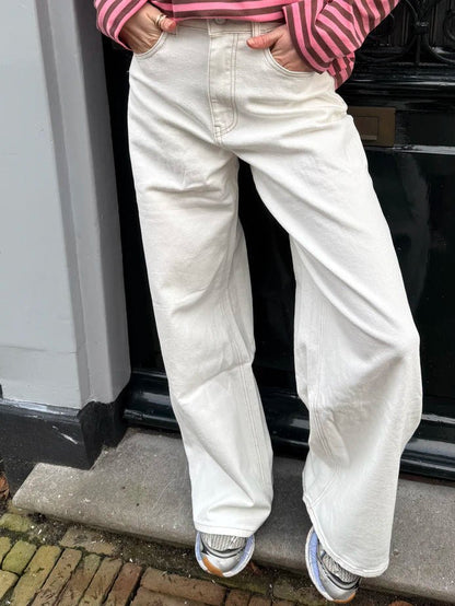 Ellie wide leg jeans white - Project 35