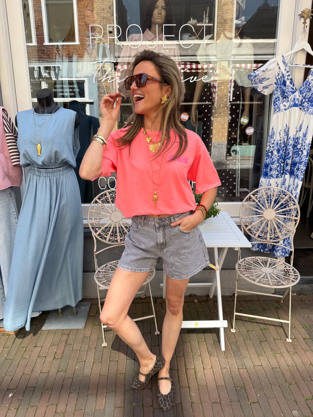 Elsa denim shorts grijs - Project 35