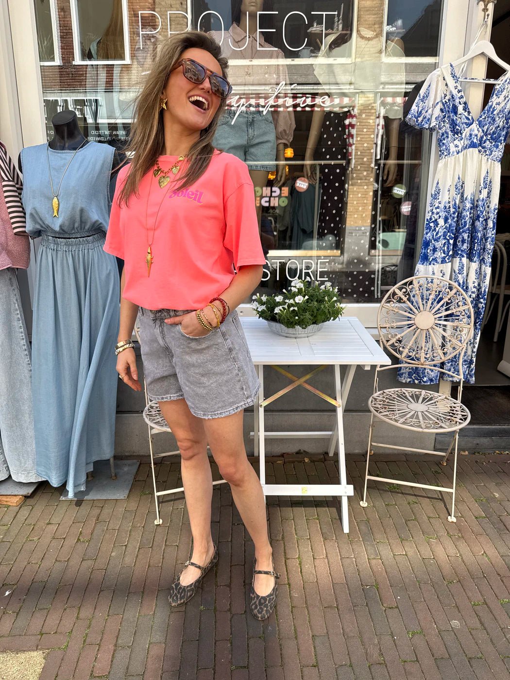 Elsa denim shorts grijs - Project 35