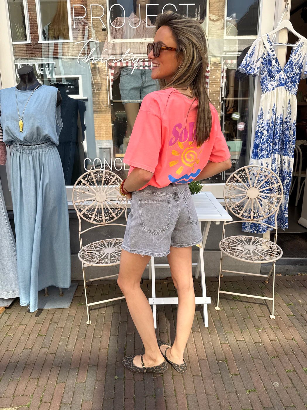 Elsa denim shorts grijs - Project 35