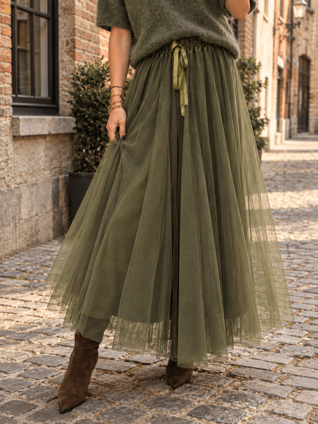 Feline tule rok lang groen - Project 35