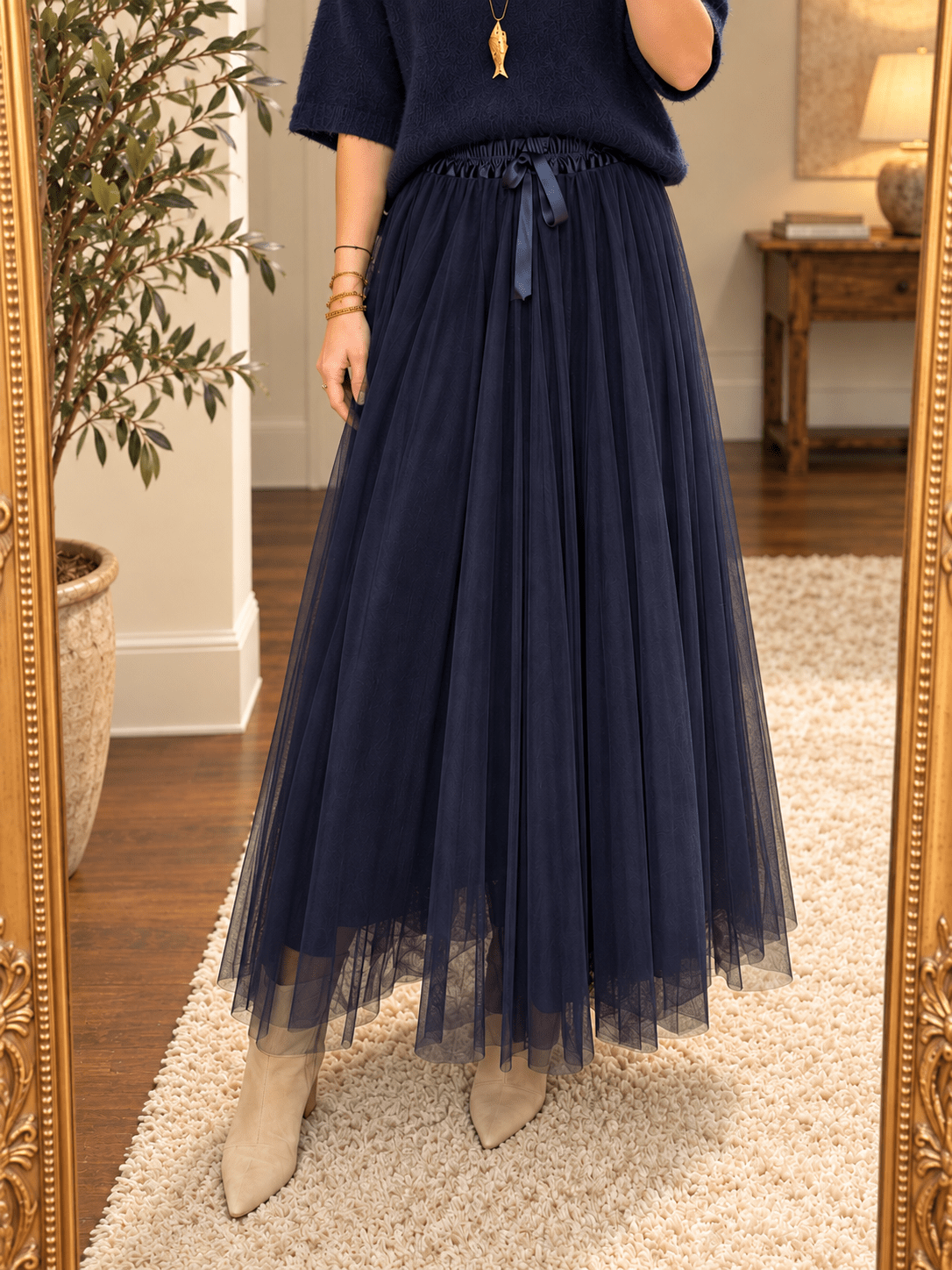 Feline tule rok lang navy - Project 35