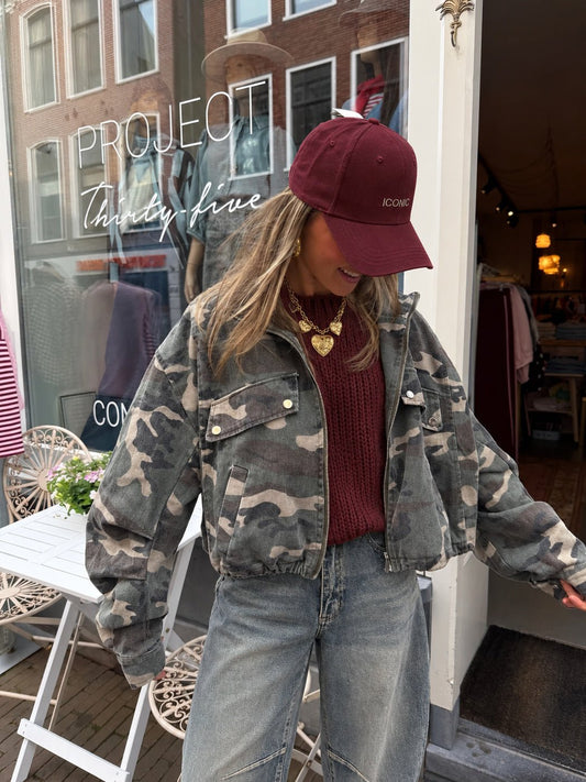 Fie camouflage jacket groen oversized - Project 35