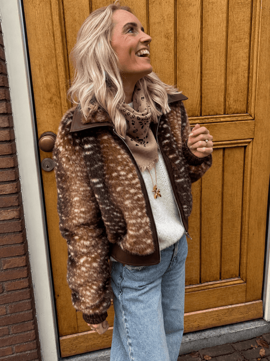 Fien bambi print fur jasje - Project 35