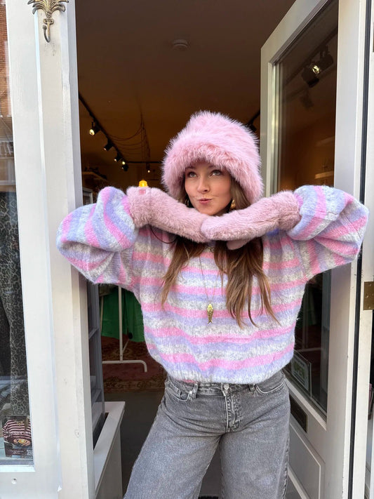 Fluffy wanten roze - Project 35