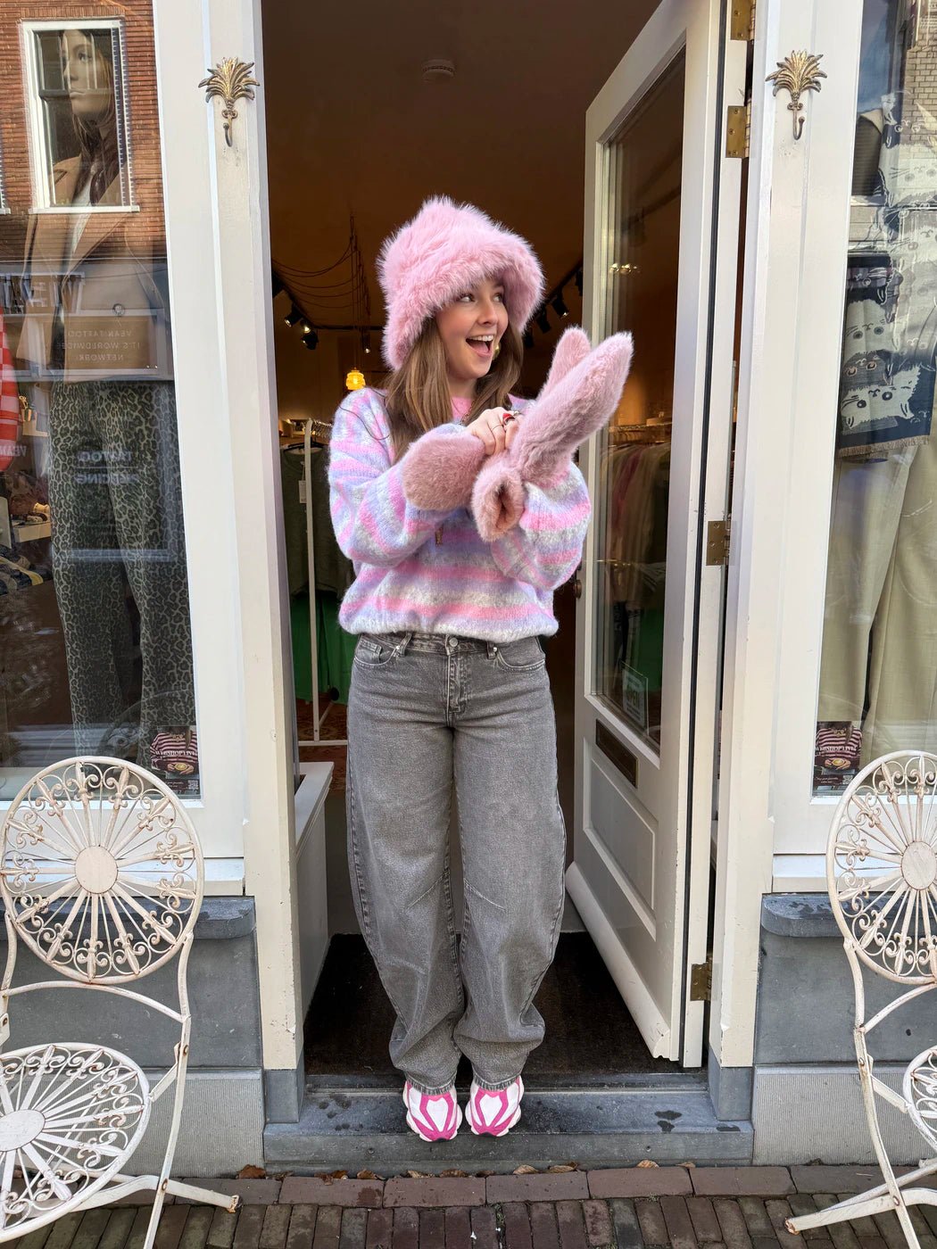 Fluffy wanten roze - Project 35