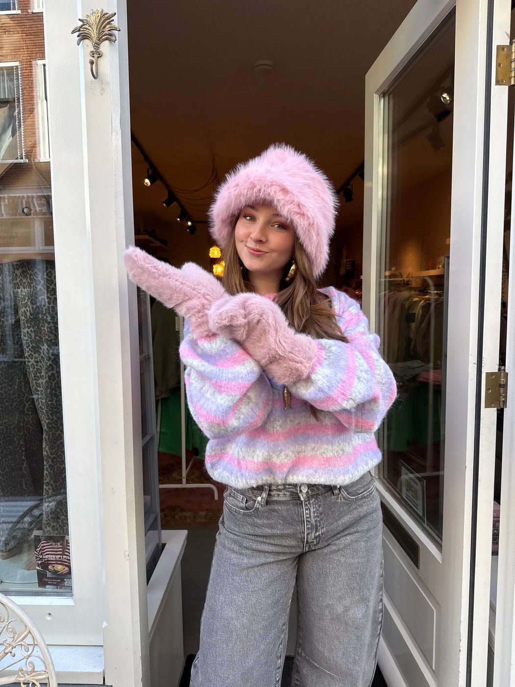 Fluffy wanten roze - Project 35