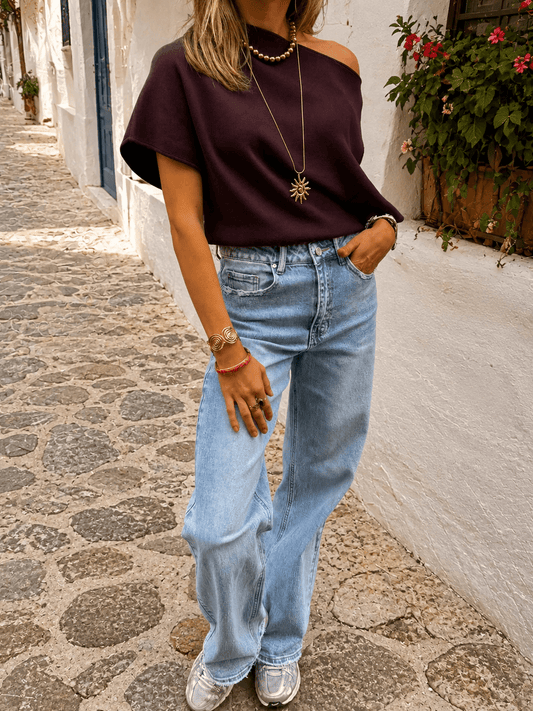 Gaya wide leg jeans high waisted blue - Project 35