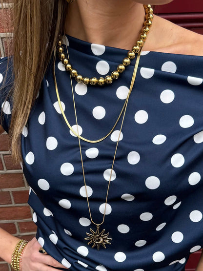 Golden beads necklace - Project 35