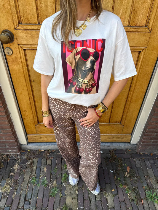 'Iconic' dog t-shirt oversized wit print - Project 35