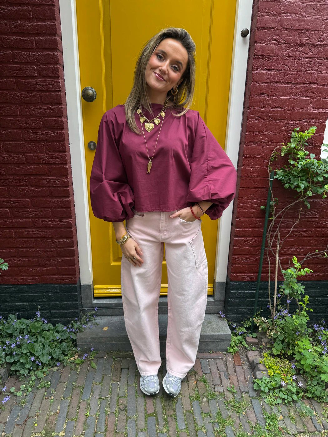 Izzy blouse pofmouw bordeaux - Project 35