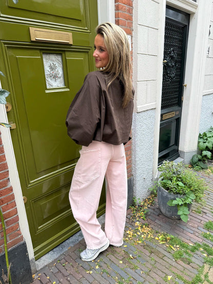 Izzy blouse pofmouw bruin - Project 35