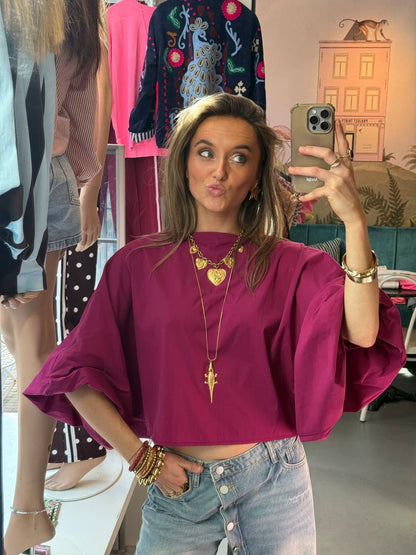 Izzy blouse pofmouw cherry - Project 35