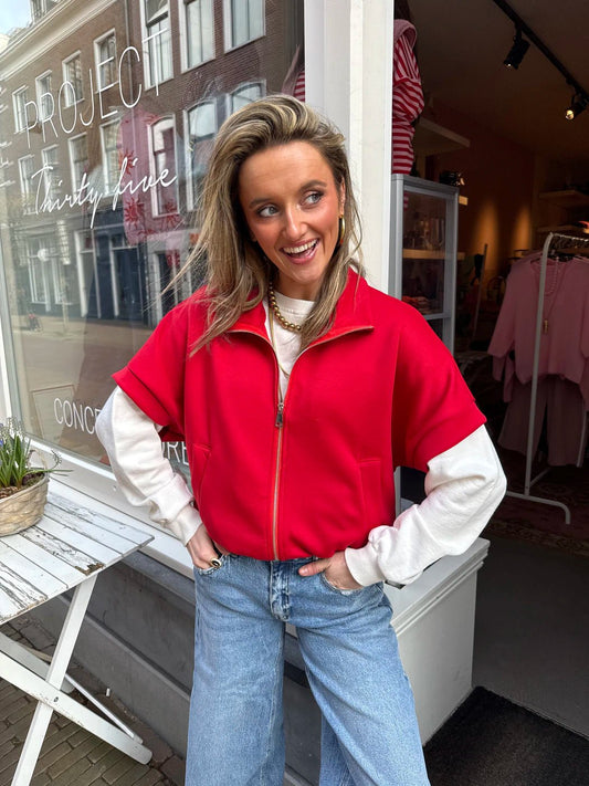 Jasmijn bodywarmer rood - Project 35