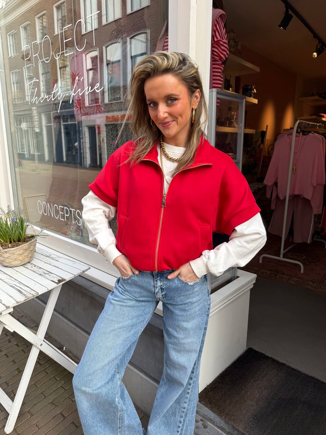Jasmijn bodywarmer rood - Project 35