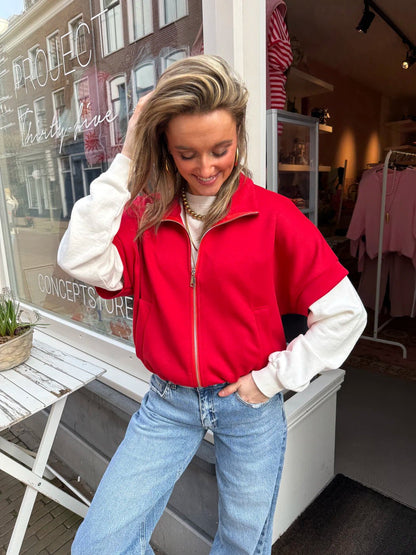Jasmijn bodywarmer rood - Project 35