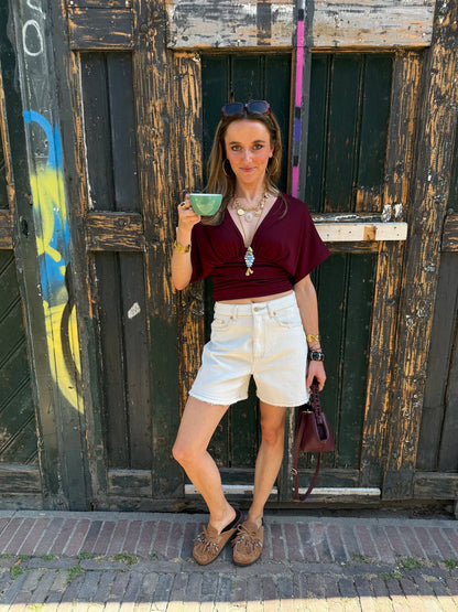 Jente top bordeaux - Project 35