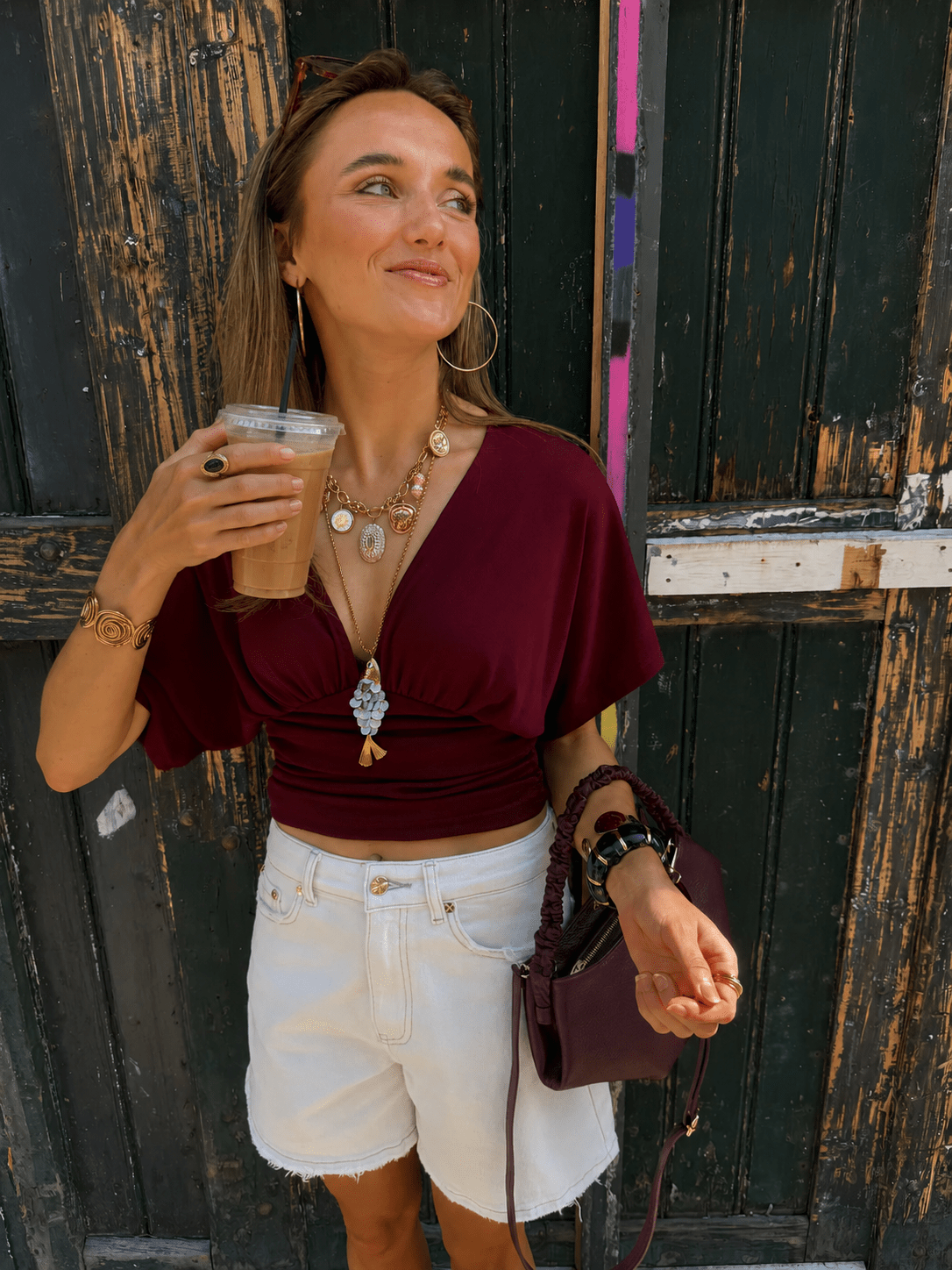 Jente top bordeaux - Project 35