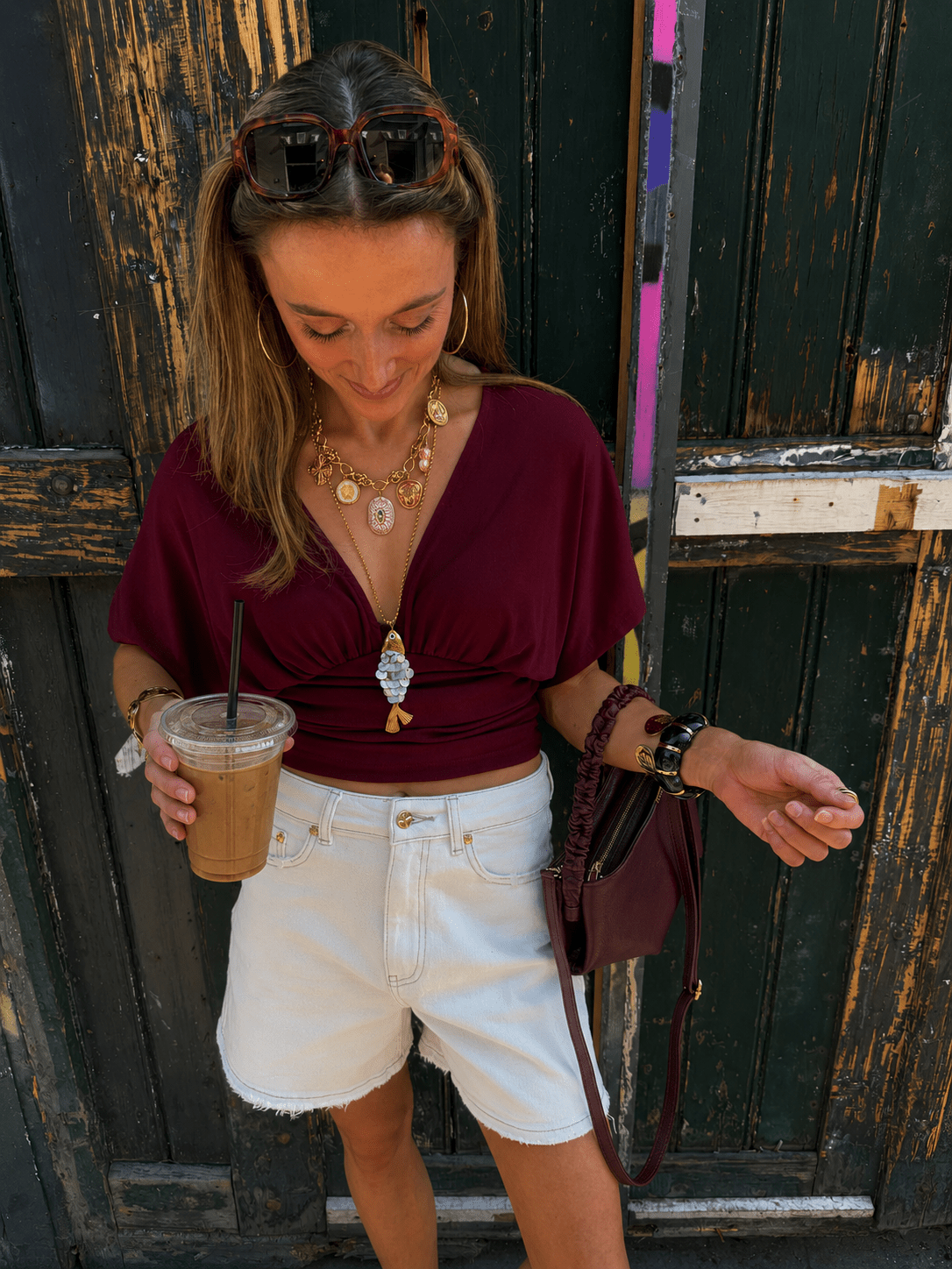 Jente top bordeaux - Project 35