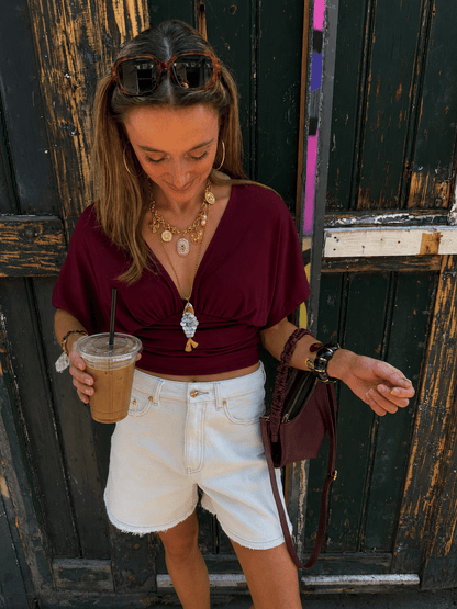 Jente top bordeaux - Project 35