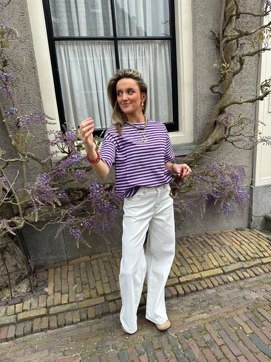 Jet shortsleeve purple striped - Project 35