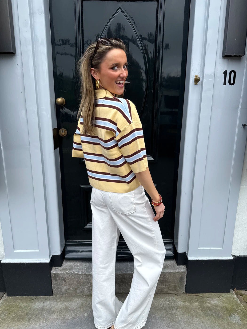 Kai striped polo yellow/blue - Project 35