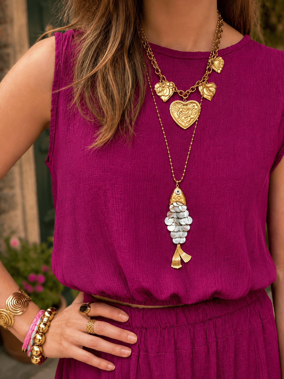 Ketting lang vis schubben groot - Project 35
