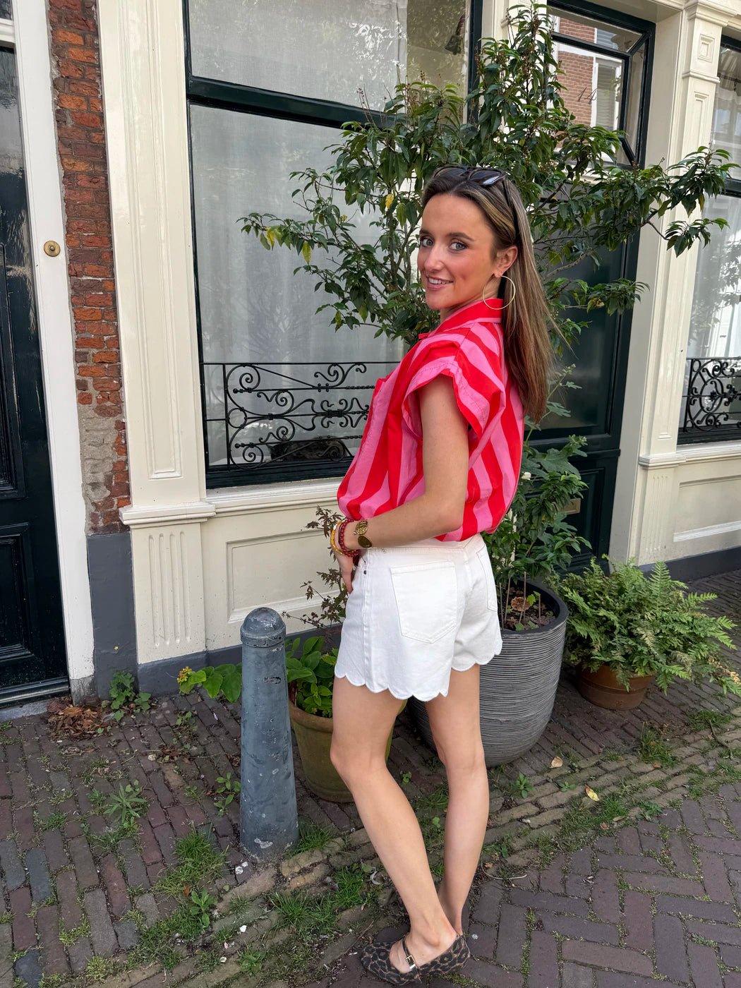 Lauren denim shorts wit - Project 35