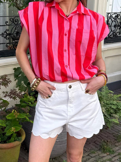 Lauren denim shorts wit - Project 35
