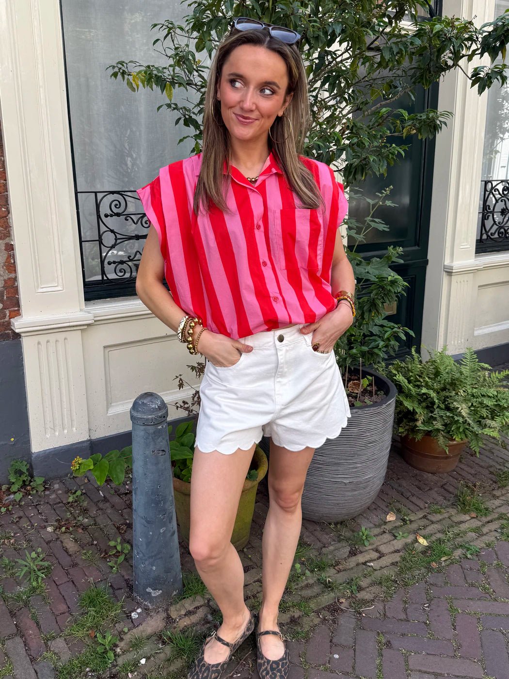 Lauren denim shorts wit - Project 35