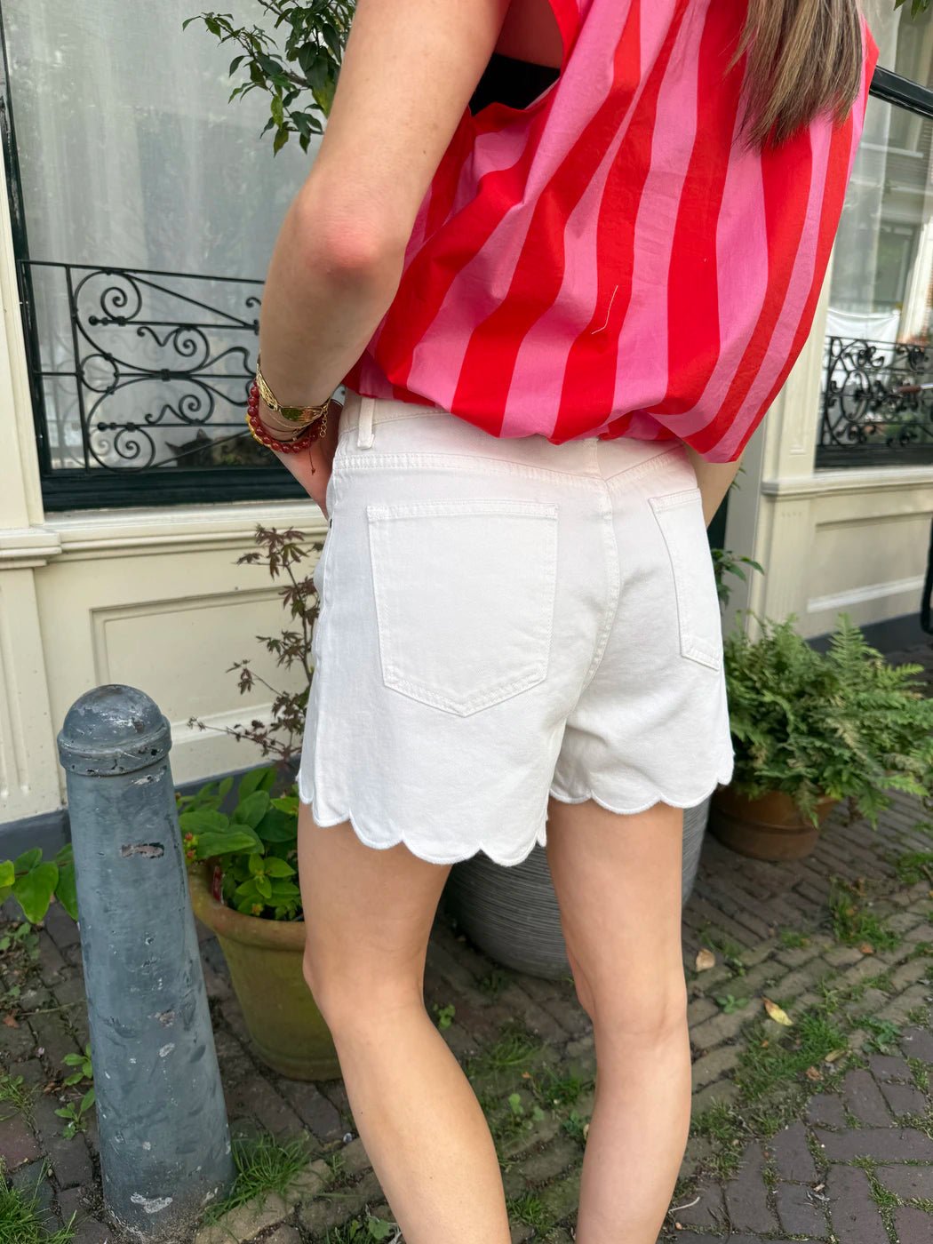 Lauren denim shorts wit - Project 35