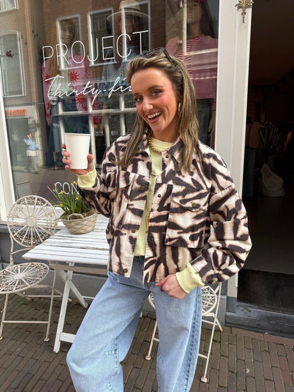 Lea denim jack zebra print - Project 35