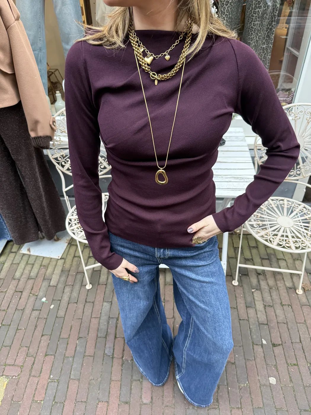 Leah top burgundy - Project 35
