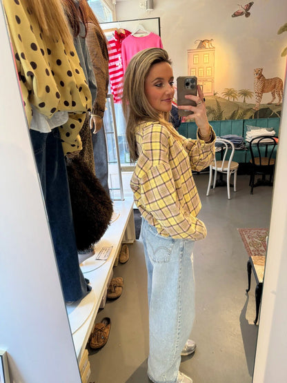 Lennie blouse geruit geel/roze - Project 35