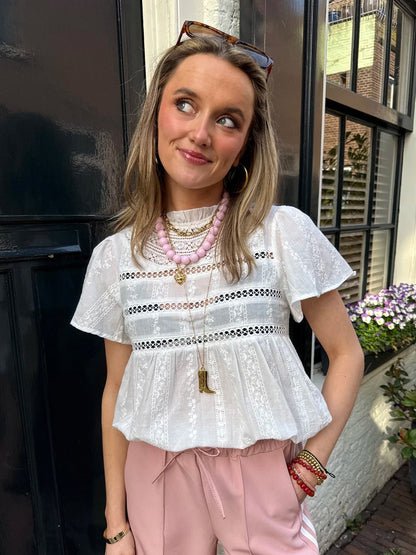 Lieke blouse broderie korte mouw - Project 35