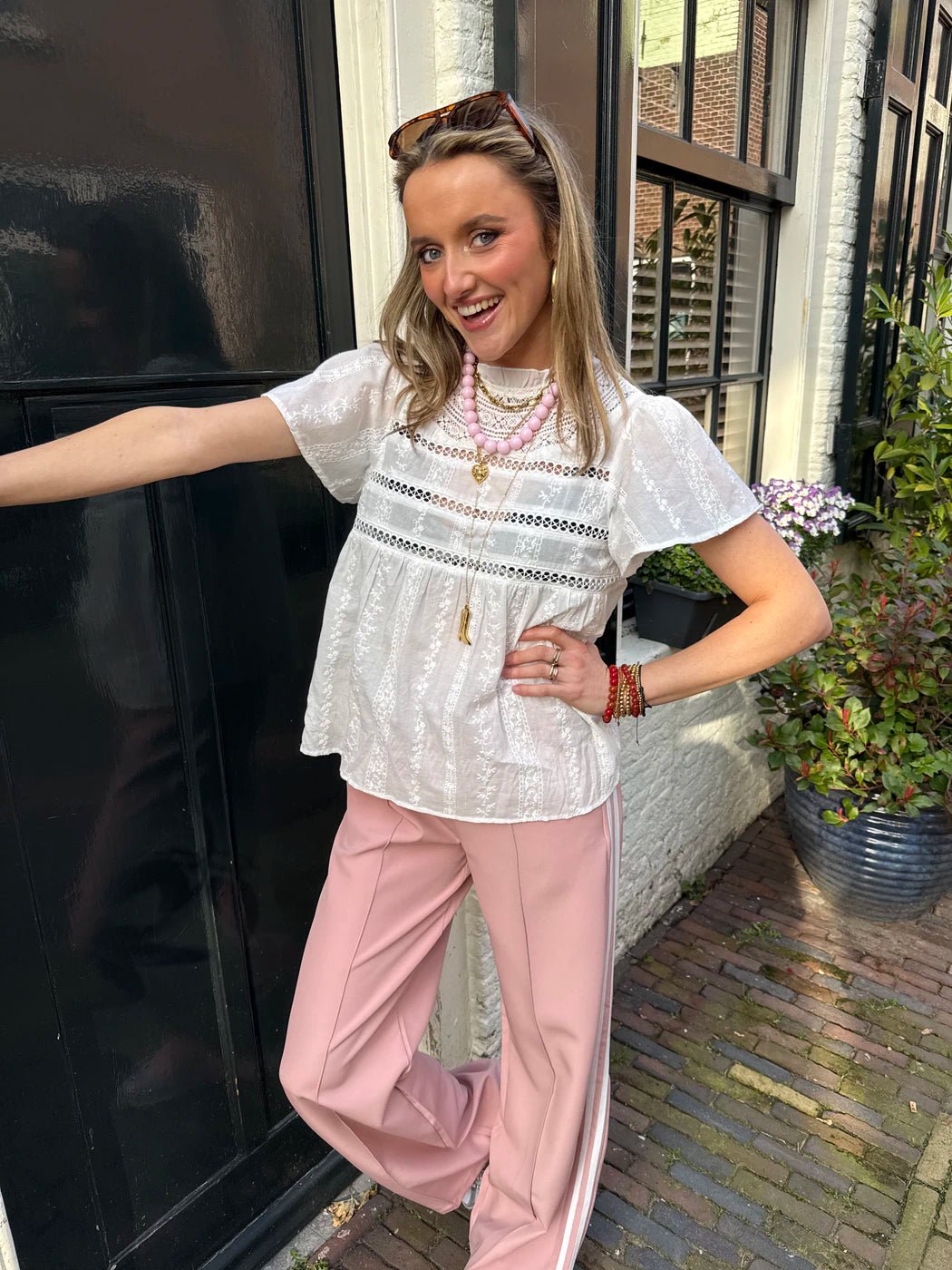 Lieke blouse broderie korte mouw - Project 35