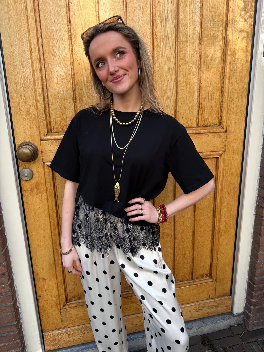 Lizzy tee lace black - Project 35