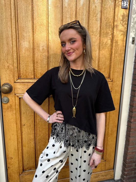Lizzy tee lace black - Project 35