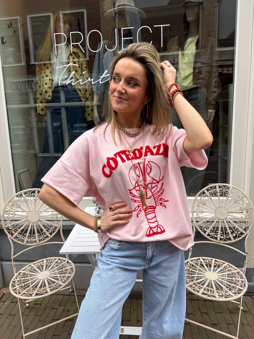 Lobster tee light pink - Project 35