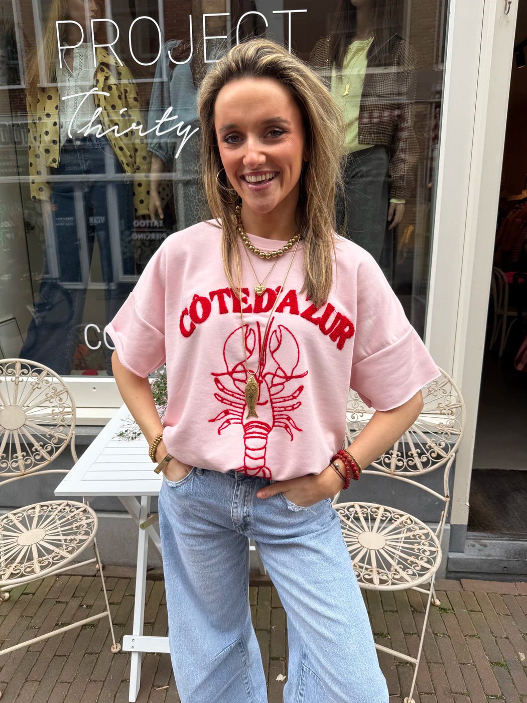 Lobster tee light pink - Project 35