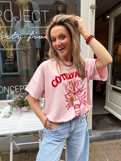 Lobster tee light pink - Project 35