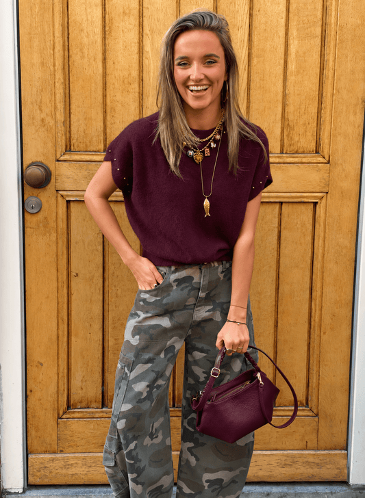 Loeke truitje studs bordeaux - Project 35