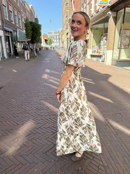 Lola dress green/white - Project 35