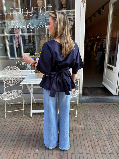 Loua blouse strik navy - Project 35