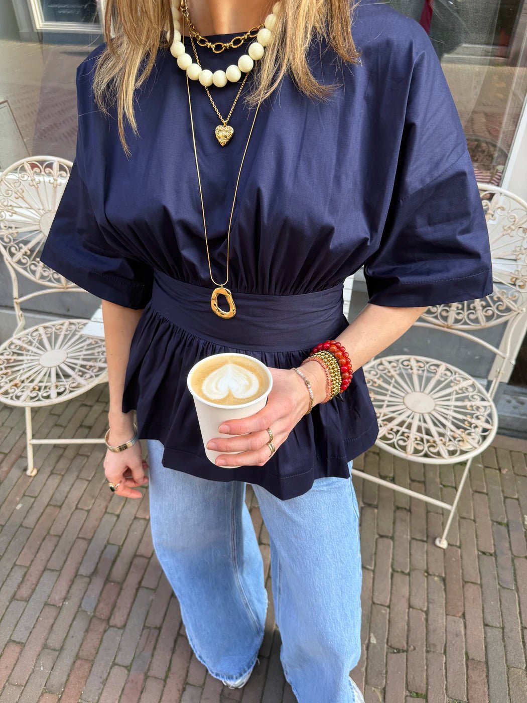 Loua blouse strik navy - Project 35