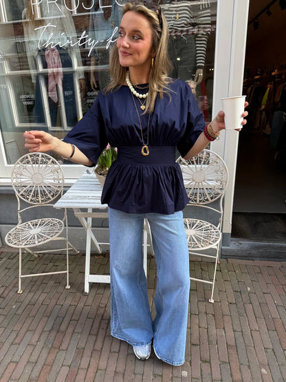 Loua blouse strik navy - Project 35