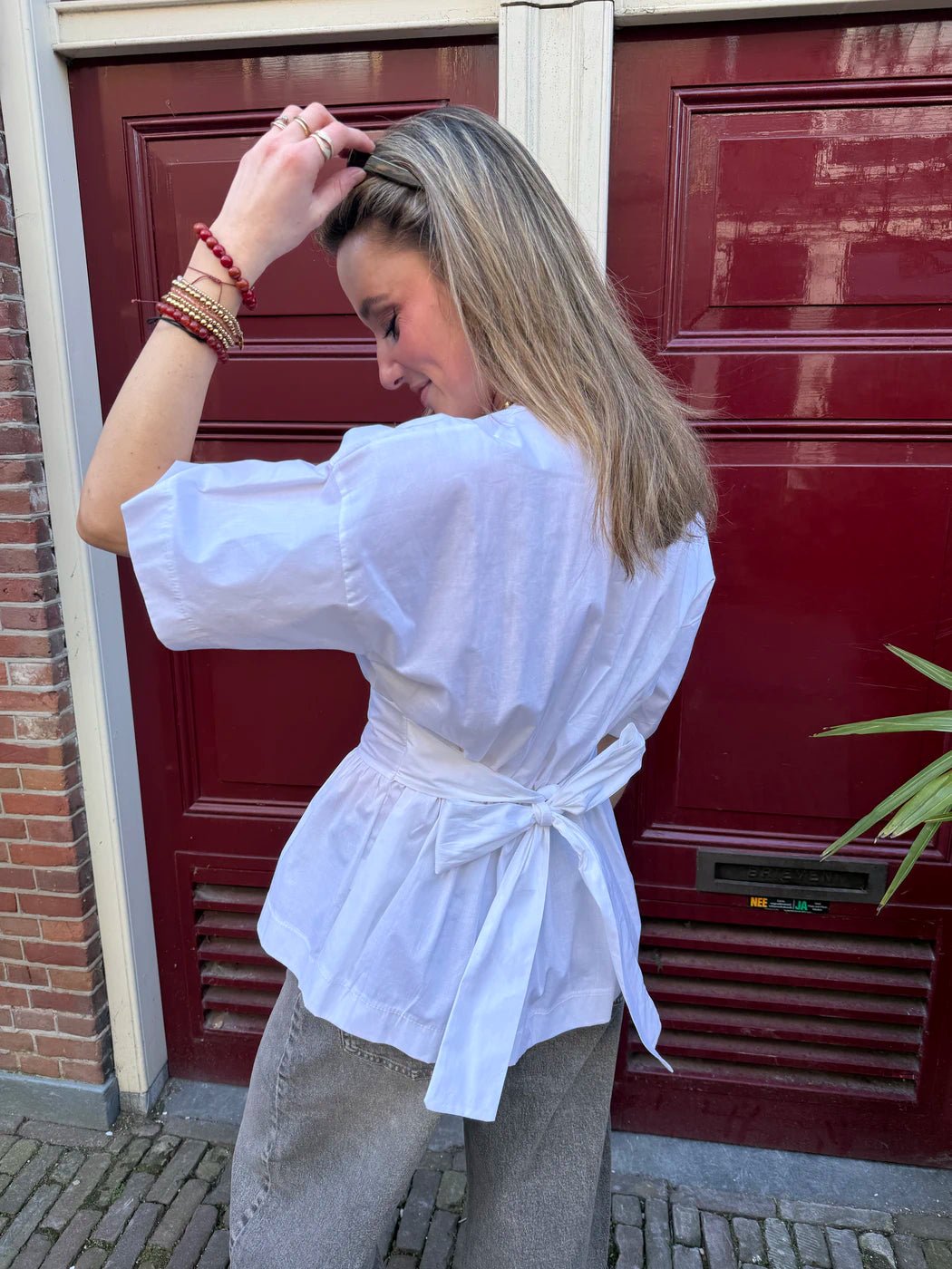 Loua blouse strik wit - Project 35