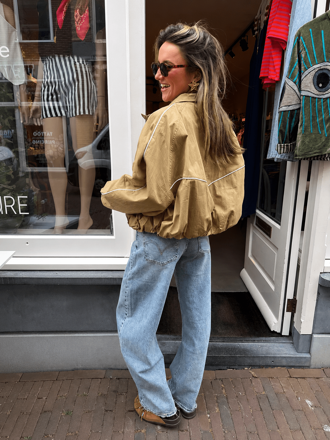 Louie bomber jas camel - Project 35