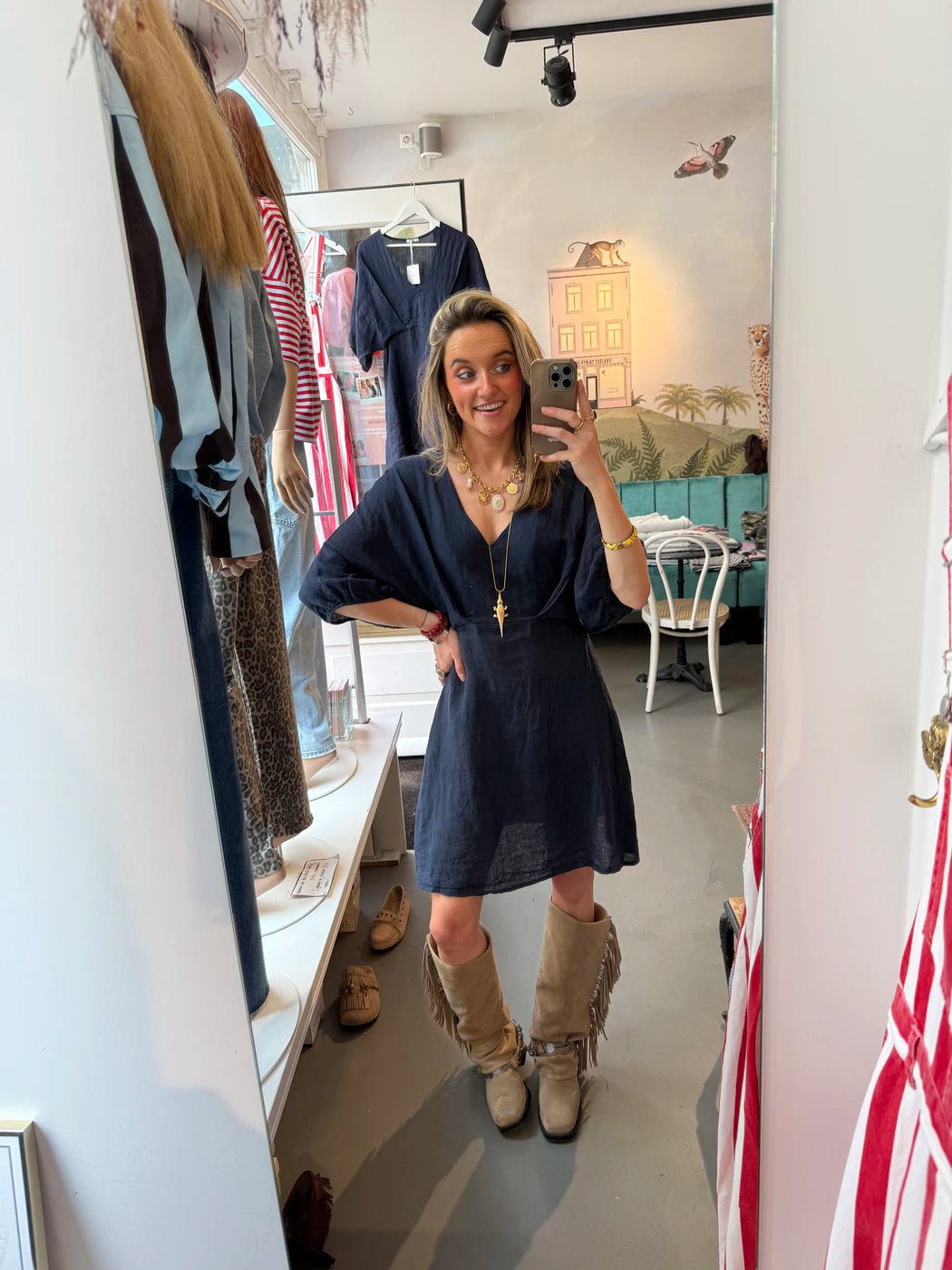 Lulu linnen dress navy - Project 35